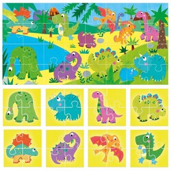 Puzzle 8+1 Dinosaurs (2-5 Yaş) - Thumbnail