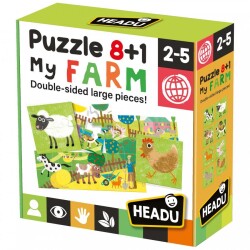 Headu Puzzle 8+1 Farm 2-5 Yaş - Headu