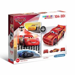 Puzzle Cars 104 Parça 3D - Thumbnail