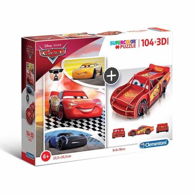 Puzzle Cars 104 Parça 3D