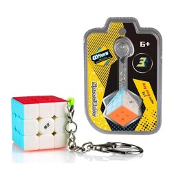 Qy Toys Zeka Kübü 3x3 Flat Anahtarlık - QY Toys