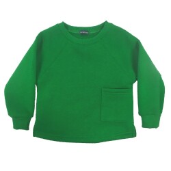Reglan Kollu Cepli Sweatshirt Yeşil