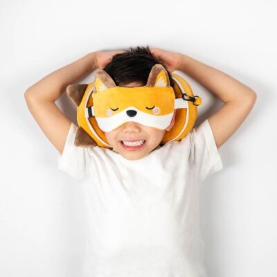 Relaxeazzz Seyahat Yastığı ve Göz Maskesi Adoramals Finnick The Fox - 3