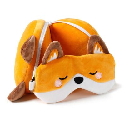 Relaxeazzz Seyahat Yastığı ve Göz Maskesi Adoramals Finnick The Fox - 4
