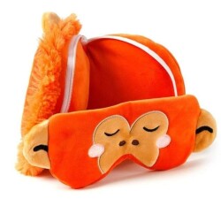 Relaxeazzz Seyahat Yastığı ve Göz Maskesi Adoramals Orangutan - 4