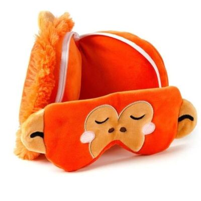 Relaxeazzz Seyahat Yastığı ve Göz Maskesi Adoramals Orangutan - 4