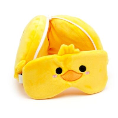 Relaxeazzz Seyahat Yastığı ve Göz Maskesi Duck Plush - 1