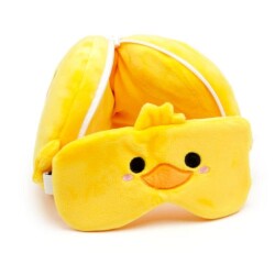Relaxeazzz Seyahat Yastığı ve Göz Maskesi Duck Plush - Relaxeazzz