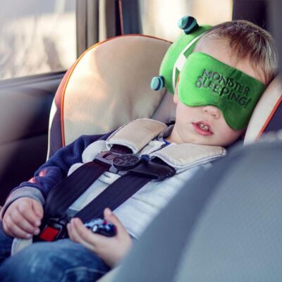 Relaxeazzz Seyahat Yastığı ve Göz Maskesi Green Monstarz Monster Plush - 4