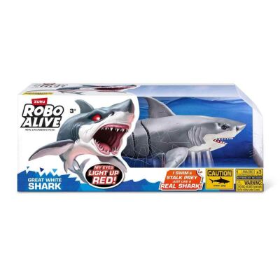 Robo Alive Işıklı Suda Yüzen Robot Köpek Balığı 71126 - 5