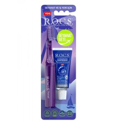 Rocs Travel Katlanır Fırça Macun Seti - Rocs
