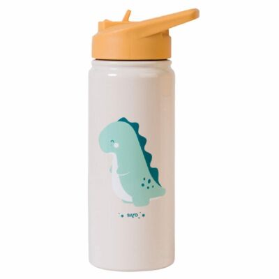Saro 500ml Çelik Pipetli Suluk Bej Dino - 1