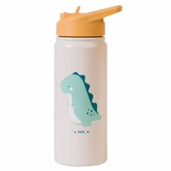 Saro 500ml Çelik Pipetli Suluk Bej Dino - Saro