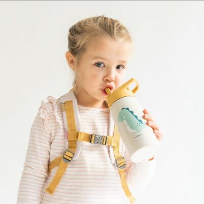 Saro 500ml Çelik Pipetli Suluk Bej Dino - 2