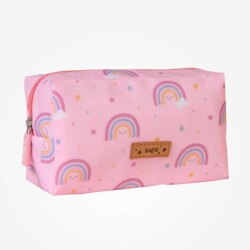 Saro Su Geçirmez Kalem Kutusu Rainbow Pembe