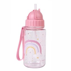 Saro Taşıma Saplı Pipetli Matara 450 ml Rainbow - Saro