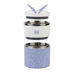 Saro Yalıtımlı Paslanmaz Çelik İki Katlı Yemek Mama Termosu 820 ml Pembe - 2