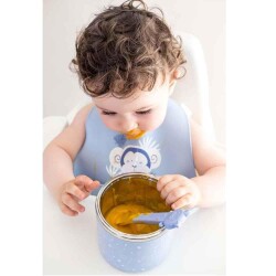 Saro Yalıtımlı Paslanmaz Çelik İki Katlı Yemek Mama Termosu 820 ml Pembe - 3
