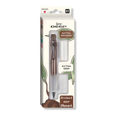 Serve Deep Versatil Kalem Grip Silgi Yedekli Set 0.7 Mm - 3