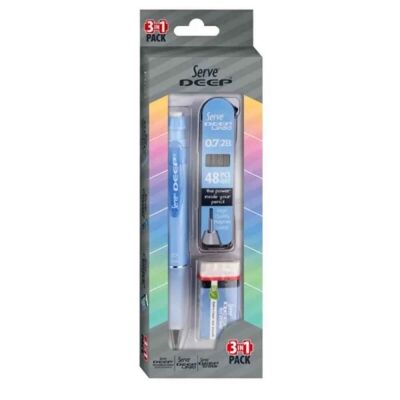 Serve Deep Versatil Kalem Pastel Renkler Uçlu Set - 3