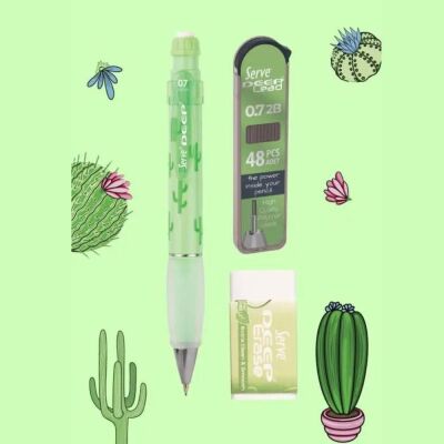 Serve Defter Seti Desenli Elma Yeşili Kutulu - 2