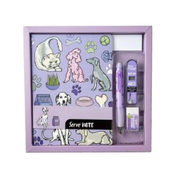 Serve Defter Seti Desenli Lavanta Kutulu - 1