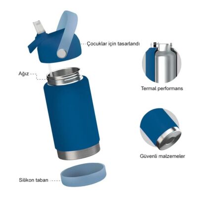 Sipnjoy FlipSip Çocuk Su Termosu 360 ml Adventure Trails - 3