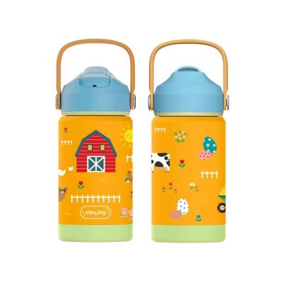 SipnJoy FlipSip Çocuk Su Termosu 360 ml Farmyard Fun - 3