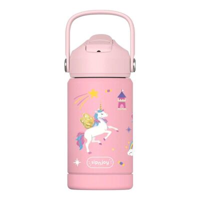 Sipnjoy FlipSip Çocuk Su Termosu 360 ml Golden Horn Unicorn - 1