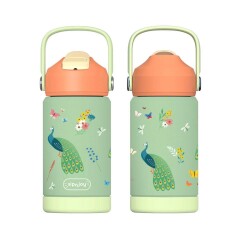 Sipnjoy FlipSip Çocuk Su Termosu 360 ml Peacock Queen Tavus Kuşu - 2