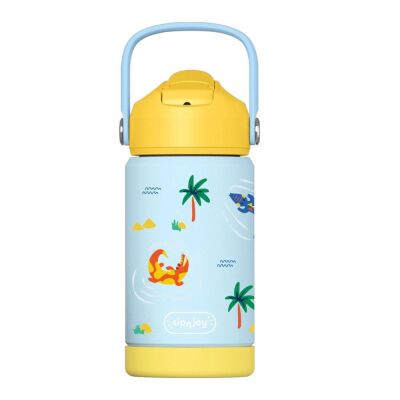 Sipnjoy FlipSip Çocuk Su Termosu 360 ml Snappy Croc Timsah - 1