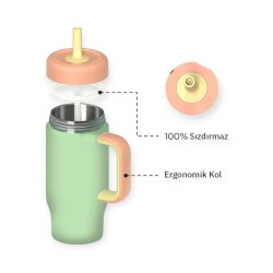 Sipnjoy Handle Hug Tumbler 550 ml Aqua - 4