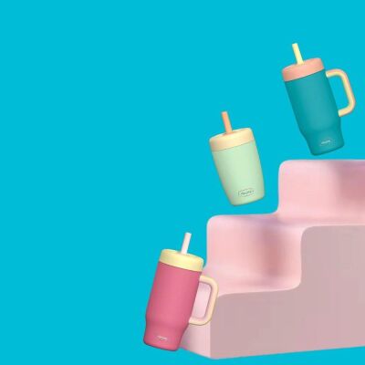 Sipnjoy Handle Hug Tumbler 550 ml Pembe - 3