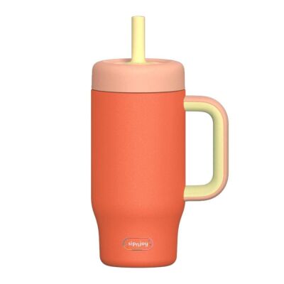Sipnjoy Handle Hug Tumbler 550 ml Turuncu - 1