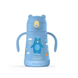 SipnJoy Sippy Pals Çocuk Su Termosu 360 ml Koyu Mavi - Sipnjoy
