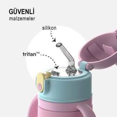 Sipnjoy Sippy Pals Çocuk Su Termosu 360 ml Mavi - 2
