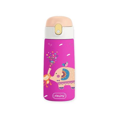 Sipnjoy SipSquad Çocuk Su Termosu 480 ml Jolly Elephant Fil - 1