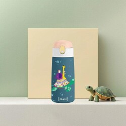 Sipnjoy SipSquad Çocuk Su Termosu 480 ml Turtle Voyage Kaplumbağa - 3