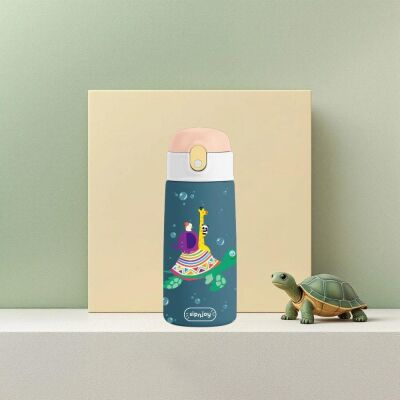 Sipnjoy SipSquad Çocuk Su Termosu 480 ml Turtle Voyage Kaplumbağa - 3