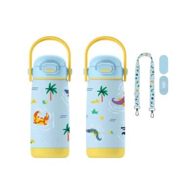 SipnJoy SipSquad Plus Çocuk Su Termosu 480 ml Snappy Croc - 2