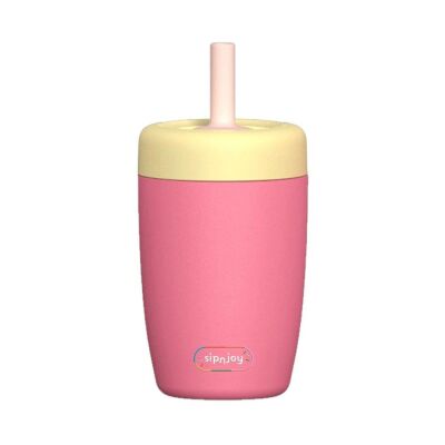 Sipnjoy Straw Buddy Tumbler 360 ml Pembe - 1