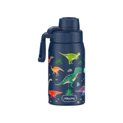 Sipnjoy WideWonder Çocuk Su Termosu 420 ml Dino Roar - 1