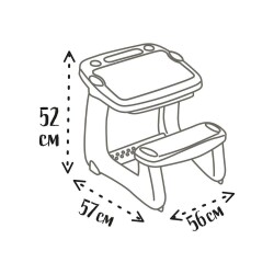Smoby Magic Tahtalı Masa ve Taburesi Seti - 6