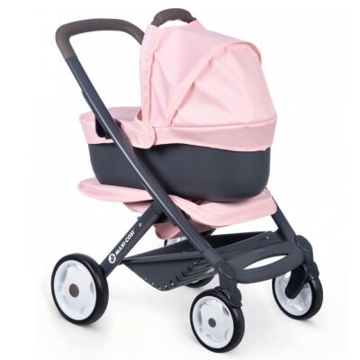 Smoby Maxi Cosi Oyuncak Bebek Puseti Pram Pink - 5