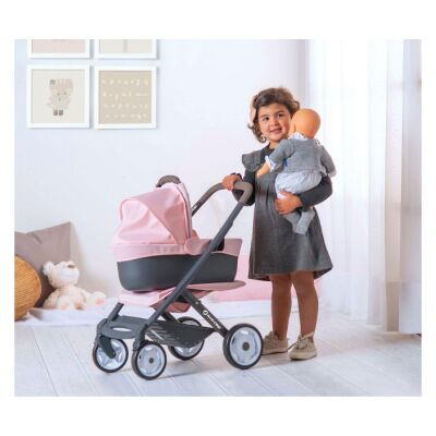 Smoby Maxi Cosi Oyuncak Bebek Puseti Pram Pink - 5