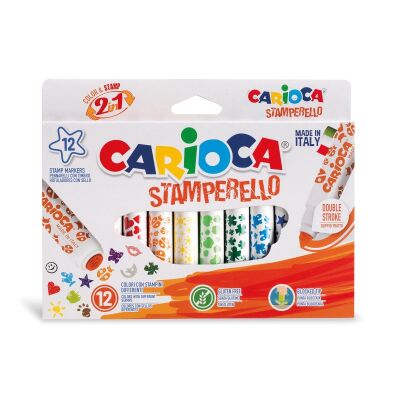 Carioca Stamperello Damgalı ve Keçeli Çift Taraflı Boya Kalemi 12li - 2