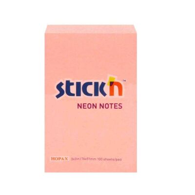 Stickn Neon Yapişkan Not Kağıdı Dikdörtgen 51x76 mm 100lü Yavruağzı - 1