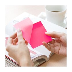 Stickn See Through Saydam Yapışkanlı Not Kağıdı 76x51 mm 50li Neon Pembe - Thumbnail