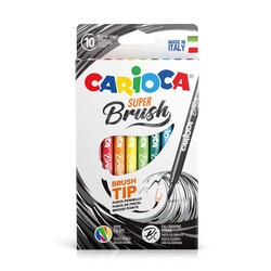 Carioca Super Brush Fırça Uçlu Keçeli Boya Kalemi 10'lu - Thumbnail