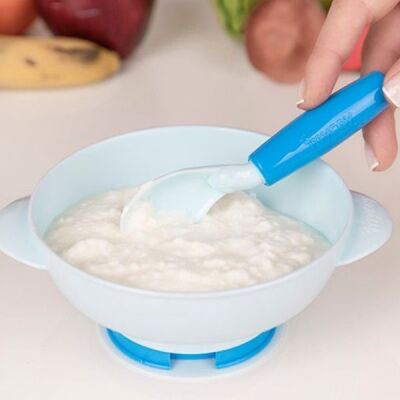Süper Vakumlu Mama Tabağı Mavi 6 Aydan İtibaren - 3